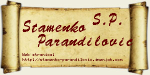 Stamenko Parandilović vizit kartica